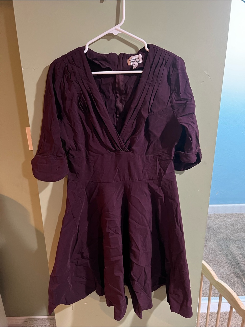 Unique Vintage Purple/Eggplant Dress